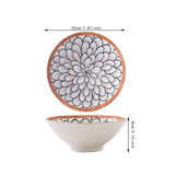 Maxbell Noodles Bowl Ramen Bowl for Udon, Soba, Pho Unbreakable Retro for Restaurant style B