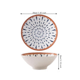 Maxbell Noodles Bowl Ramen Bowl for Udon, Soba, Pho Unbreakable Retro for Restaurant style C