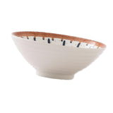 Maxbell Noodles Bowl Ramen Bowl for Udon, Soba, Pho Unbreakable Retro for Restaurant style C