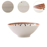 Maxbell Noodles Bowl Ramen Bowl for Udon, Soba, Pho Unbreakable Retro for Restaurant style C