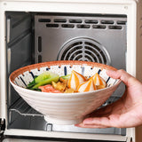 Maxbell Noodles Bowl Ramen Bowl for Udon, Soba, Pho Unbreakable Retro for Restaurant style C