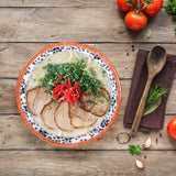 Maxbell Noodles Bowl Ramen Bowl for Udon, Soba, Pho Unbreakable Retro for Restaurant style D