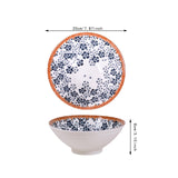 Maxbell Noodles Bowl Ramen Bowl for Udon, Soba, Pho Unbreakable Retro for Restaurant style D