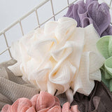 Maxbell Bath Sponge Quick Drying Breathable Shower Ball for Women Men Deep Cleansing beige