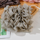 Maxbell Bath Sponge Quick Drying Breathable Shower Ball for Women Men Deep Cleansing khaki