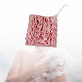 Maxbell Bath Sponge Quick Drying Breathable Shower Ball for Women Men Deep Cleansing pink