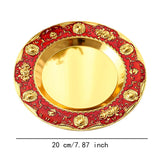Maxbell Serving Tray Versatile Afternoon Tea Pastry Tray for Holiday Hotel Farmhouse red