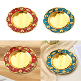 Maxbell Serving Tray Versatile Afternoon Tea Pastry Tray for Holiday Hotel Farmhouse red
