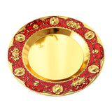 Maxbell Serving Tray Versatile Afternoon Tea Pastry Tray for Holiday Hotel Farmhouse red