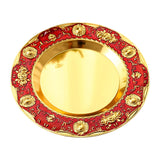 Maxbell Serving Tray Versatile Afternoon Tea Pastry Tray for Holiday Hotel Farmhouse red