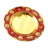 Maxbell Serving Tray Versatile Afternoon Tea Pastry Tray for Holiday Hotel Farmhouse red