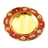 Maxbell Serving Tray Versatile Afternoon Tea Pastry Tray for Holiday Hotel Farmhouse red