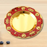 Maxbell Serving Tray Versatile Afternoon Tea Pastry Tray for Holiday Hotel Farmhouse red