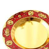 Maxbell Serving Tray Versatile Afternoon Tea Pastry Tray for Holiday Hotel Farmhouse red