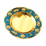 Maxbell Serving Tray Versatile Afternoon Tea Pastry Tray for Holiday Hotel Farmhouse blue