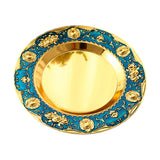 Maxbell Serving Tray Versatile Afternoon Tea Pastry Tray for Holiday Hotel Farmhouse blue