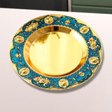 Maxbell Serving Tray Versatile Afternoon Tea Pastry Tray for Holiday Hotel Farmhouse blue