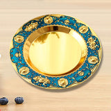 Maxbell Serving Tray Versatile Afternoon Tea Pastry Tray for Holiday Hotel Farmhouse blue