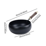 Maxbell 9.45inch Wok Pan with Handle Gas Frying Wok Pan for Restaurant Hotel Kitchen
