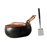 Maxbell 9.45inch Wok Pan with Handle Gas Frying Wok Pan for Restaurant Hotel Kitchen