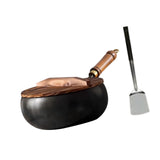 Maxbell 9.45inch Wok Pan with Handle Gas Frying Wok Pan for Restaurant Hotel Kitchen