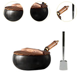 Maxbell 9.45inch Wok Pan with Handle Gas Frying Wok Pan for Restaurant Hotel Kitchen