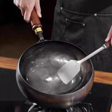 Maxbell 9.45inch Wok Pan with Handle Gas Frying Wok Pan for Restaurant Hotel Kitchen