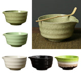 Maxbell Ceramic Matcha Tea Bowl 450ml Matcha Mixing Bowl for Family Friends Beginner Matcha Green