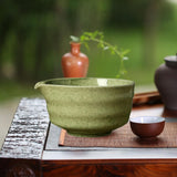 Maxbell Ceramic Matcha Tea Bowl 450ml Matcha Mixing Bowl for Family Friends Beginner Matcha Green