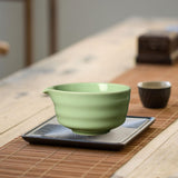 Maxbell Ceramic Matcha Tea Bowl 450ml Matcha Mixing Bowl for Family Friends Beginner Green