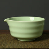 Maxbell Ceramic Matcha Tea Bowl 450ml Matcha Mixing Bowl for Family Friends Beginner Green
