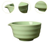 Maxbell Ceramic Matcha Tea Bowl 450ml Matcha Mixing Bowl for Family Friends Beginner Green