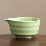 Maxbell Ceramic Matcha Tea Bowl 450ml Matcha Mixing Bowl for Family Friends Beginner Green