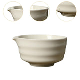 Maxbell Ceramic Matcha Tea Bowl 450ml Matcha Mixing Bowl for Family Friends Beginner White