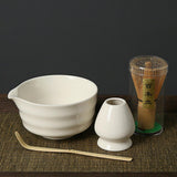 Maxbell Ceramic Matcha Tea Bowl 450ml Matcha Mixing Bowl for Family Friends Beginner White