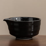 Maxbell Ceramic Matcha Tea Bowl 450ml Matcha Mixing Bowl for Family Friends Beginner Black