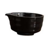 Maxbell Ceramic Matcha Tea Bowl 450ml Matcha Mixing Bowl for Family Friends Beginner Black