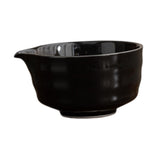 Maxbell Ceramic Matcha Tea Bowl 450ml Matcha Mixing Bowl for Family Friends Beginner Black