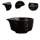 Maxbell Ceramic Matcha Tea Bowl 450ml Matcha Mixing Bowl for Family Friends Beginner Black