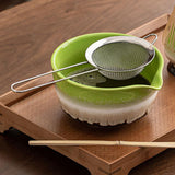 Maxbell Ceramic Matcha Tea Bowl 450ml Matcha Mixing Bowl for Family Friends Beginner Multicolor