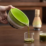 Maxbell Ceramic Matcha Tea Bowl 450ml Matcha Mixing Bowl for Family Friends Beginner Multicolor