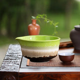 Maxbell Ceramic Matcha Tea Bowl 450ml Matcha Mixing Bowl for Family Friends Beginner Multicolor