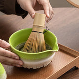 Maxbell Ceramic Matcha Tea Bowl 450ml Matcha Mixing Bowl for Family Friends Beginner Multicolor
