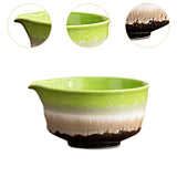 Maxbell Ceramic Matcha Tea Bowl 450ml Matcha Mixing Bowl for Family Friends Beginner Multicolor