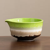 Maxbell Ceramic Matcha Tea Bowl 450ml Matcha Mixing Bowl for Family Friends Beginner Multicolor