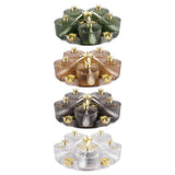 Maxbell Divided Serving Tray Stylish Luxury Condiment Box for Chocolates Nuts Sweets green