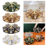 Maxbell Divided Serving Tray Stylish Luxury Condiment Box for Chocolates Nuts Sweets green