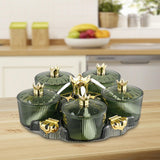 Maxbell Divided Serving Tray Stylish Luxury Condiment Box for Chocolates Nuts Sweets green