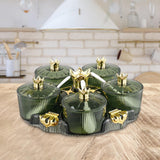Maxbell Divided Serving Tray Stylish Luxury Condiment Box for Chocolates Nuts Sweets green