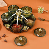 Maxbell Divided Serving Tray Stylish Luxury Condiment Box for Chocolates Nuts Sweets green